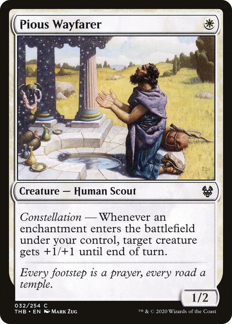 Image for Pious Wayfarer (32) [Theros Beyond Death] - Magic: The Gathering