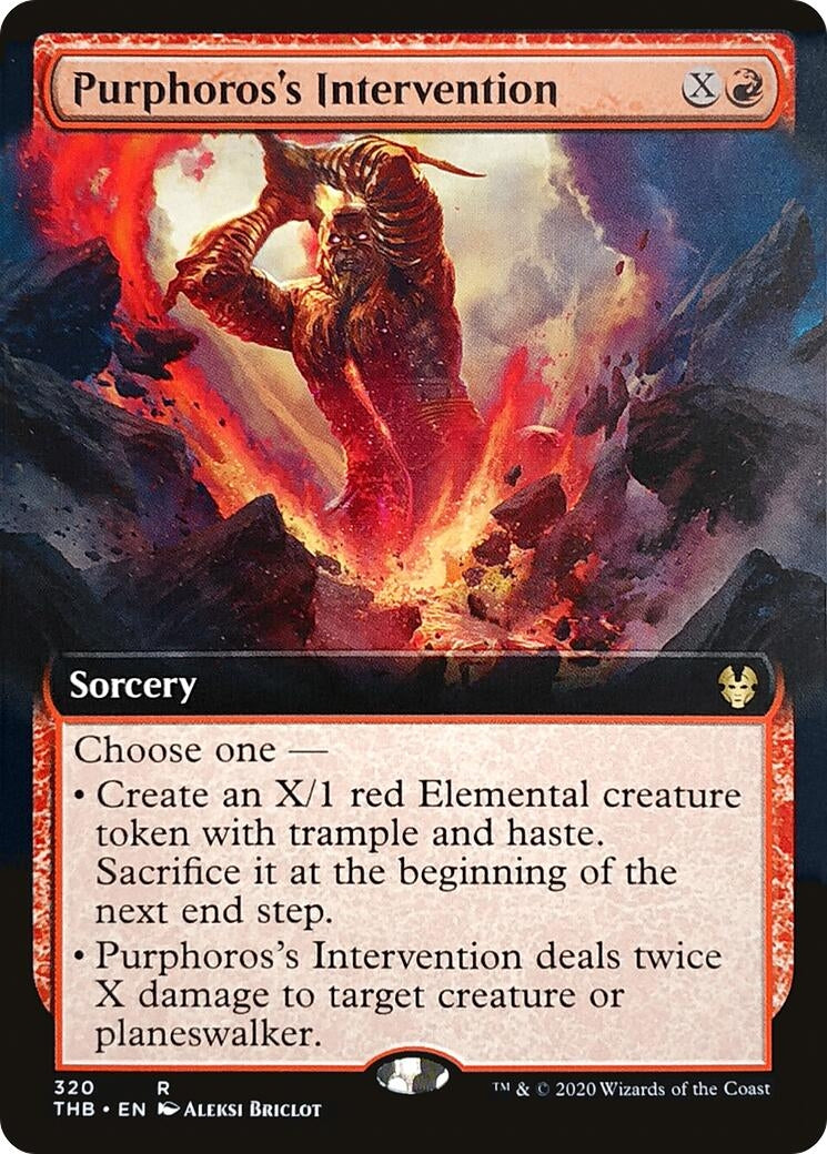 Image for Purphoros's Intervention (Extended Art) (320) [Theros Beyond Death] - Magic: The Gathering