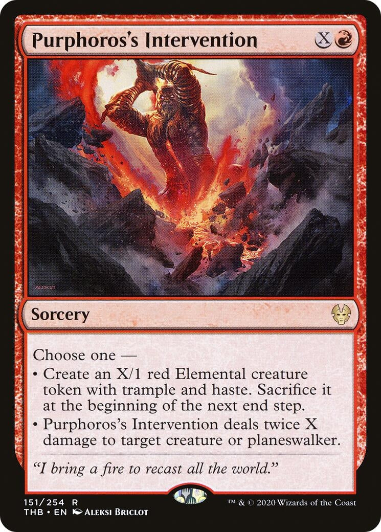 Image for Purphoros's Intervention (151) [Theros Beyond Death] - Magic: The Gathering