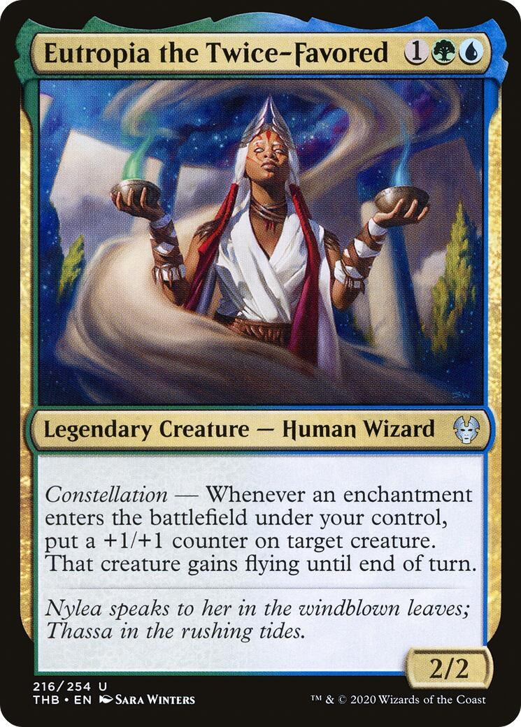 Image for Eutropia the Twice-Favored (216) [Theros Beyond Death] - Magic: The Gathering