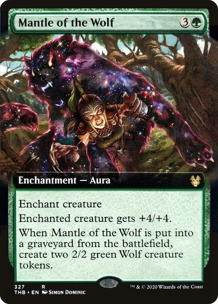 Image for Mantle of the Wolf (Extended Art) (327) [Theros Beyond Death] - Magic: The Gathering
