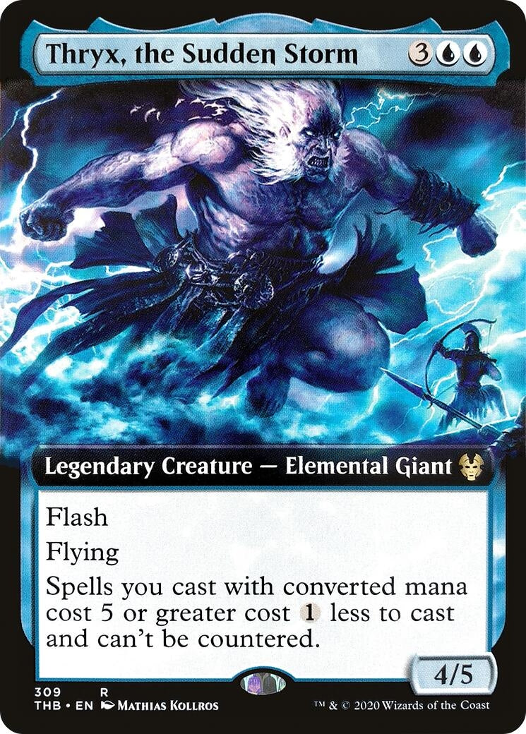 Image for Thryx, the Sudden Storm (Extended Art) (309) [Theros Beyond Death] - Magic: The Gathering