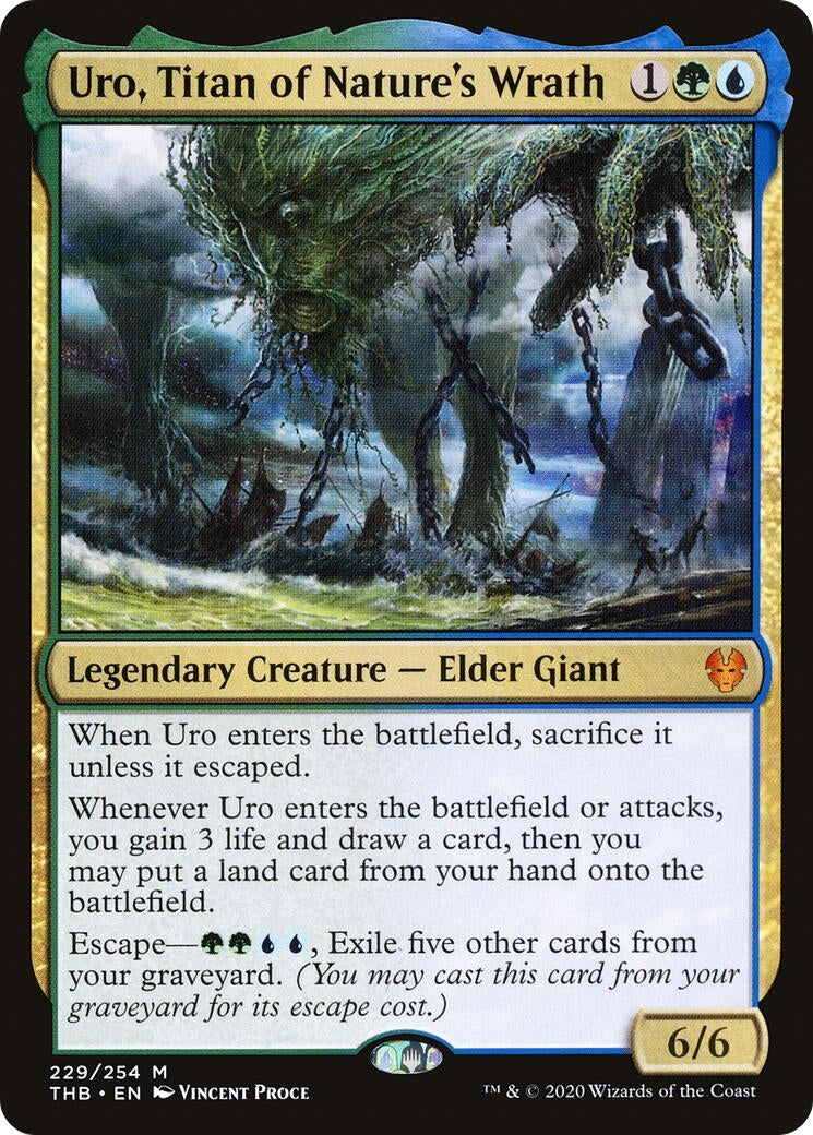 Image for Uro, Titan of Nature's Wrath (229) [Theros Beyond Death] - Magic: The Gathering