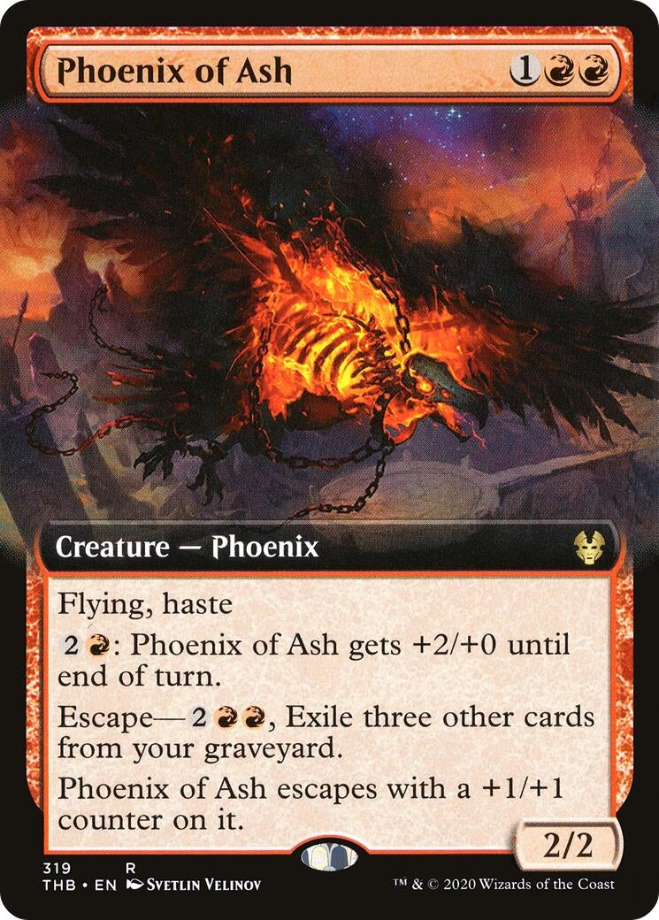 Image for Phoenix of Ash (Extended Art) (319) [Theros Beyond Death] - Magic: The Gathering