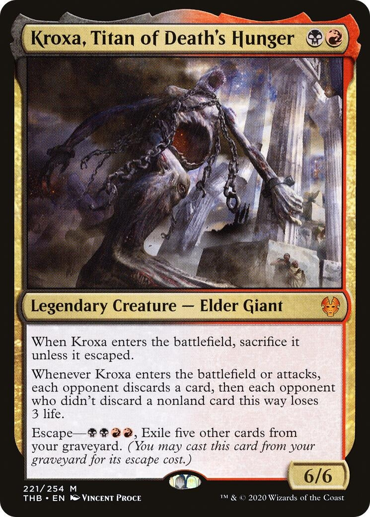 Image for Kroxa, Titan of Death's Hunger (221) [Theros Beyond Death] - Magic: The Gathering