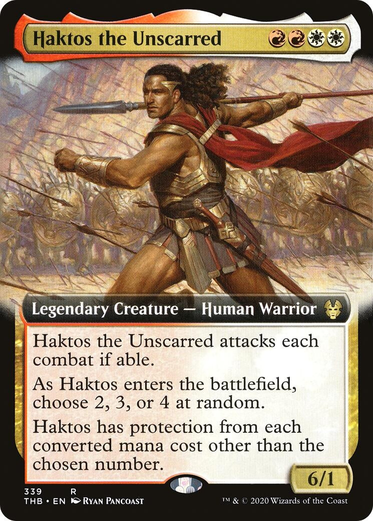 Image for Haktos the Unscarred (Extended Art) (339) [Theros Beyond Death] - Magic: The Gathering