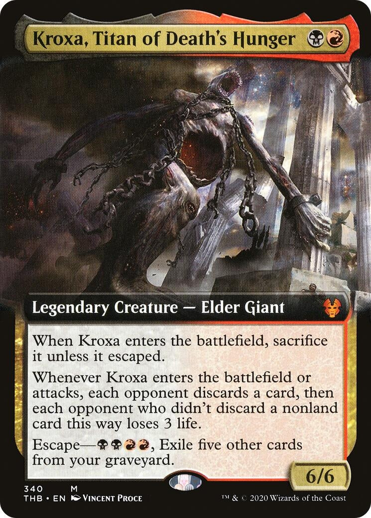 Image for Kroxa, Titan of Death's Hunger (Extended Art) (340) [Theros Beyond Death] - Magic: The Gathering