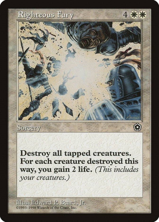Image for Righteous Fury [Portal Second Age] - Magic: The Gathering
