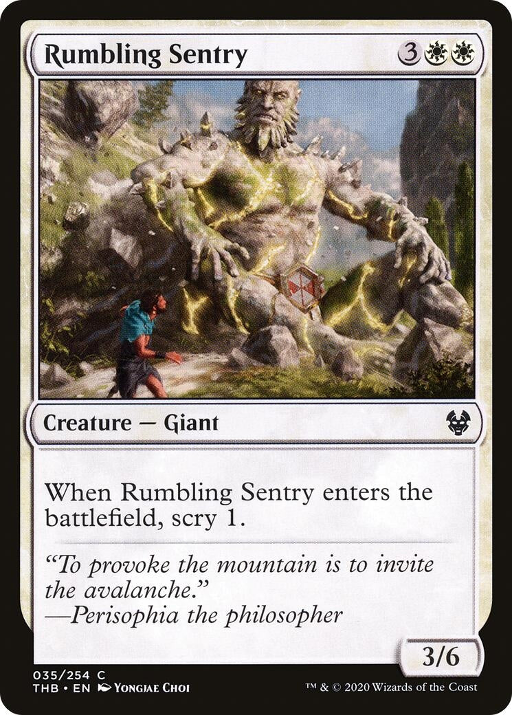 Image for Rumbling Sentry (35) [Theros Beyond Death] - Magic: The Gathering