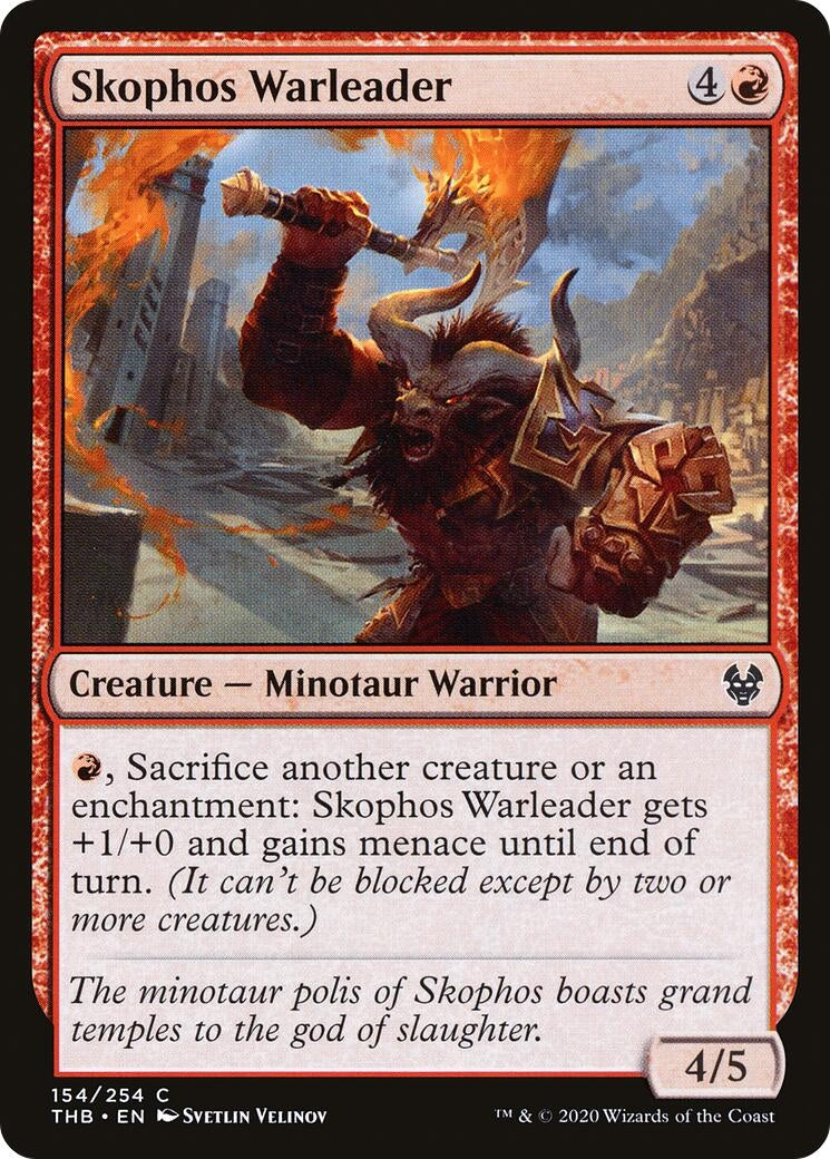 Image for Skophos Warleader (154) [Theros Beyond Death] - Magic: The Gathering