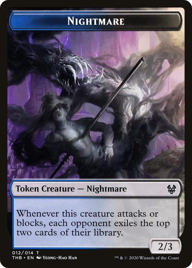 Image for Nightmare Token (12) [Theros Beyond Death] - Magic: The Gathering