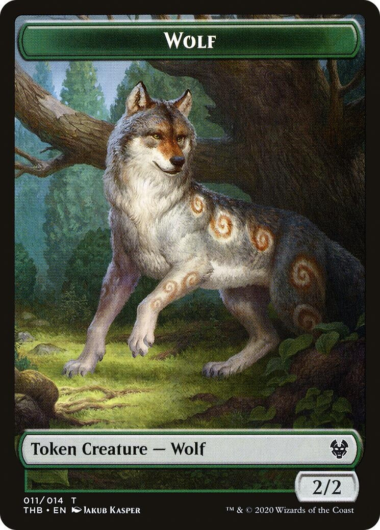 Image for Wolf Token (11) [Theros Beyond Death] - Magic: The Gathering