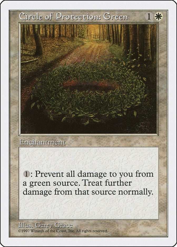 Image for Circle of Protection: Green [Fifth Edition] - Magic: The Gathering