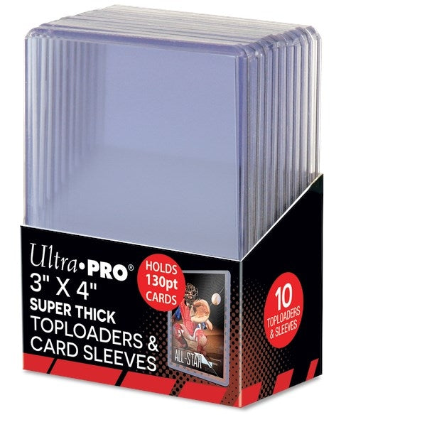 Image for 3" x 4" Super Thick 130PT Toploader (10-Count) - Collectible Storage