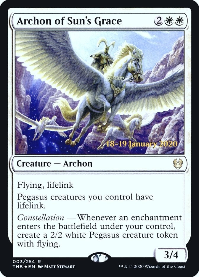 Image for Archon of Sun's Grace (3) [Prerelease Cards] - Magic: The Gathering