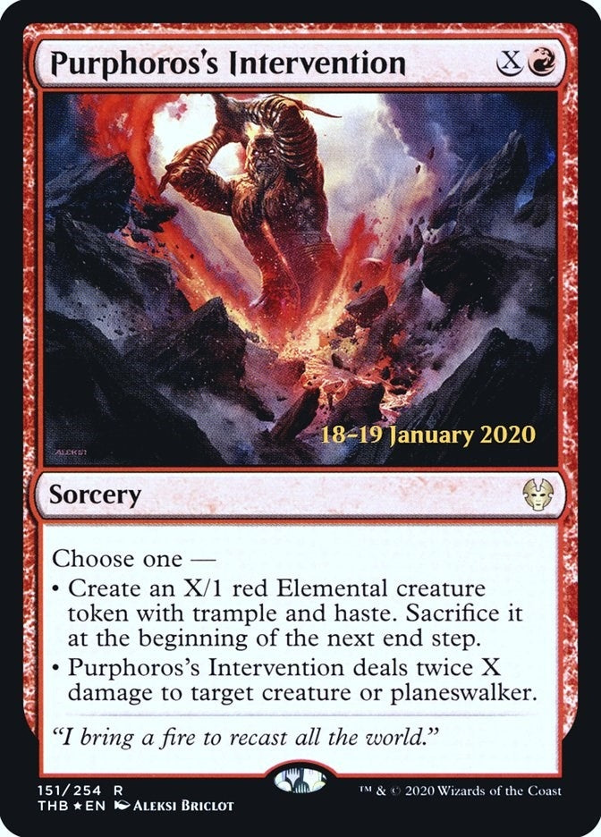 Image for Purphoros's Intervention (151) [Prerelease Cards] - Magic: The Gathering
