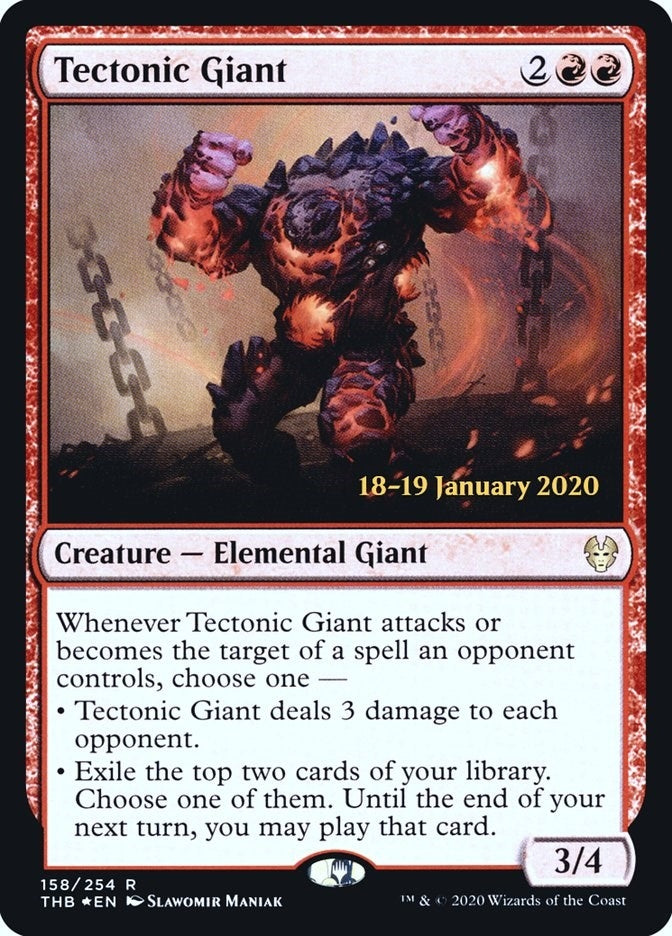 Image for Tectonic Giant (158) [Prerelease Cards] - Magic: The Gathering