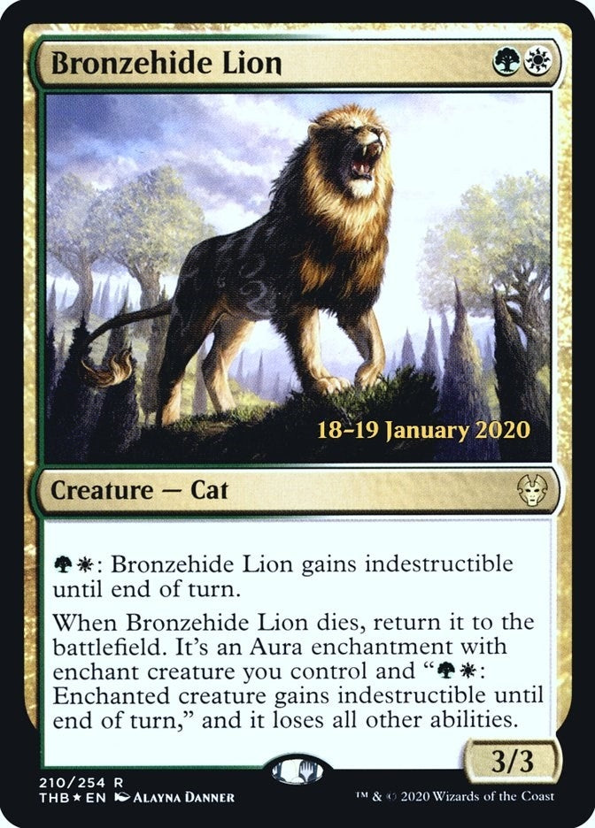 Image for Bronzehide Lion (210) [Prerelease Cards] - Magic: The Gathering