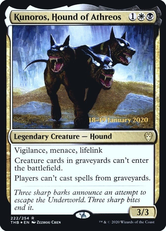 Image for Kunoros, Hound of Athreos (222) [Prerelease Cards] - Magic: The Gathering