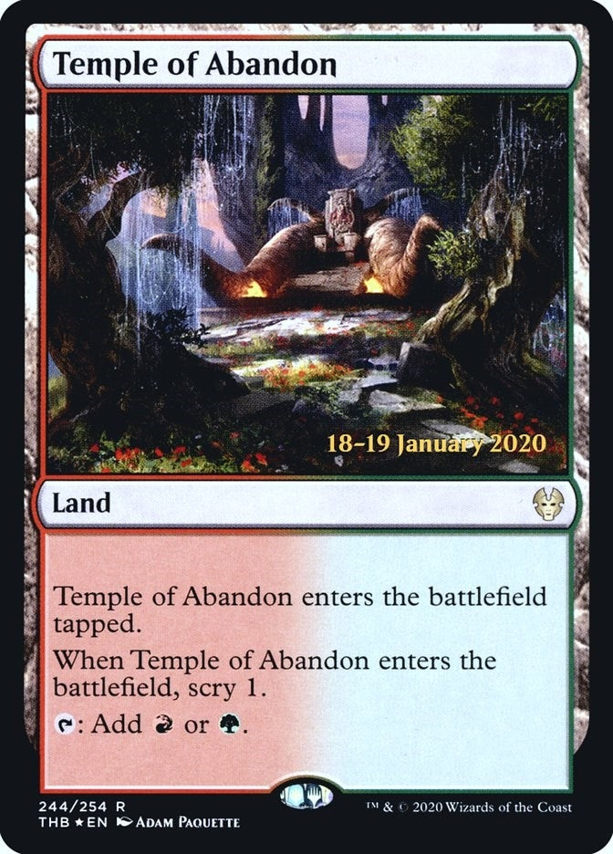 Image for Temple of Abandon (244) [Prerelease Cards] - Magic: The Gathering