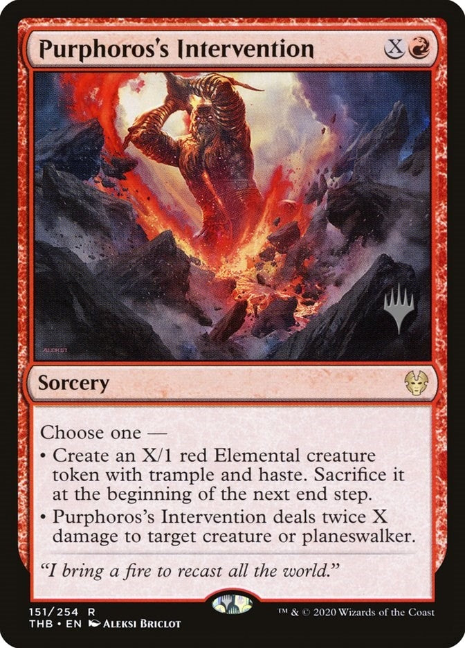 Image for Purphoros's Intervention (151) [Theros Beyond Death] - Magic: The Gathering