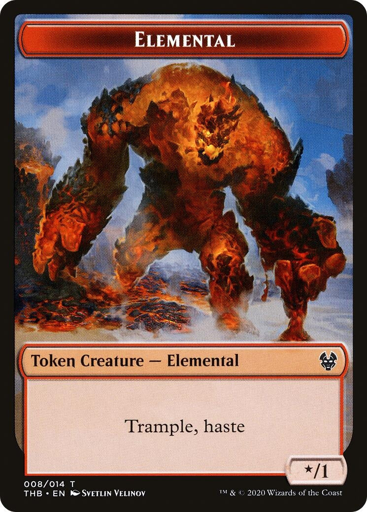 Elemental // Satyr Double-Sided Token (8 // 9) [Theros Beyond Death Tokens]