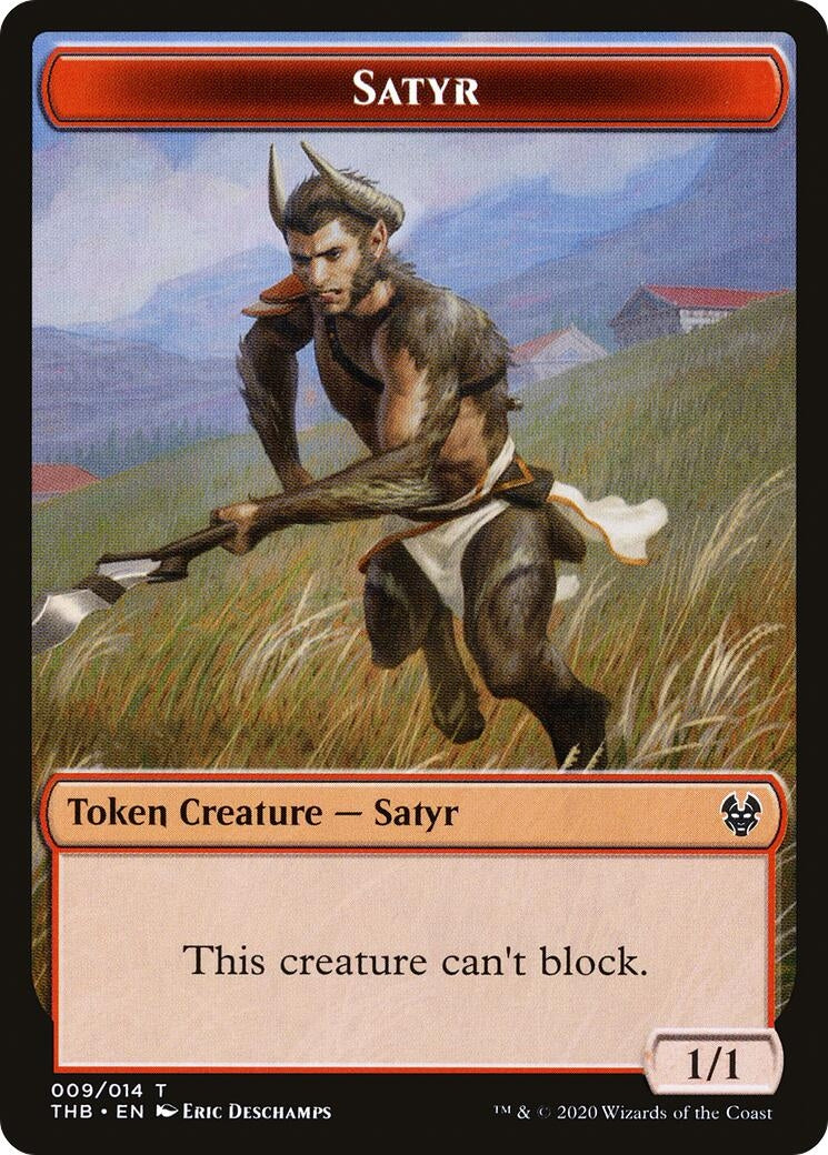 Image for Satyr // Spider Double-Sided Token (9 // 10) [Theros Beyond Death] - Magic: The Gathering