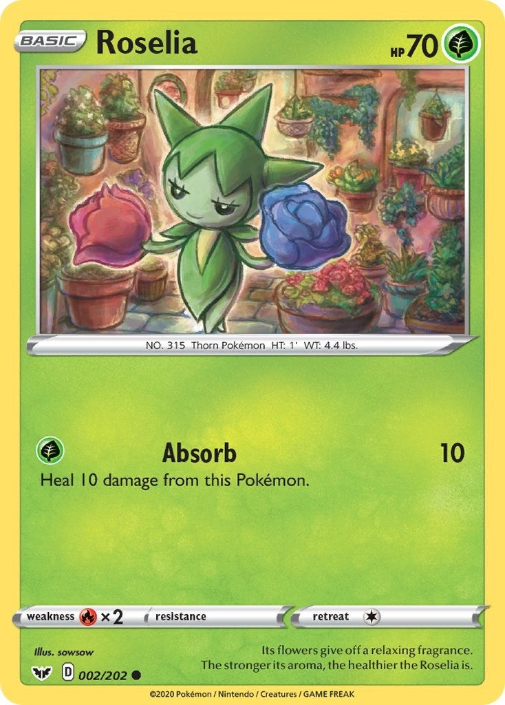 Image for Roselia (002) (002/202) [SWSH01: Sword & Shield Base Set] - Pokemon