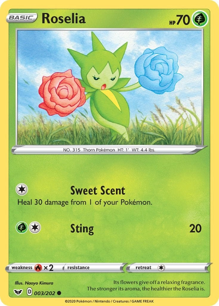 Image for Roselia (003) (003/202) [SWSH01: Sword & Shield Base Set] - Pokemon