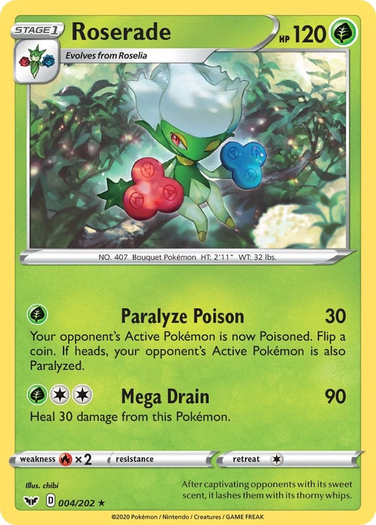 Image for Roserade (004/202) [SWSH01: Sword & Shield Base Set] - Pokemon