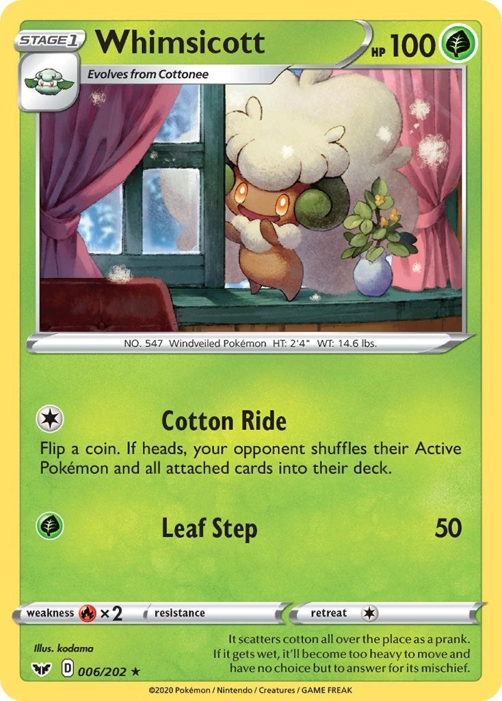 Image for Whimsicott (006/202) [SWSH01: Sword & Shield Base Set] - Pokemon