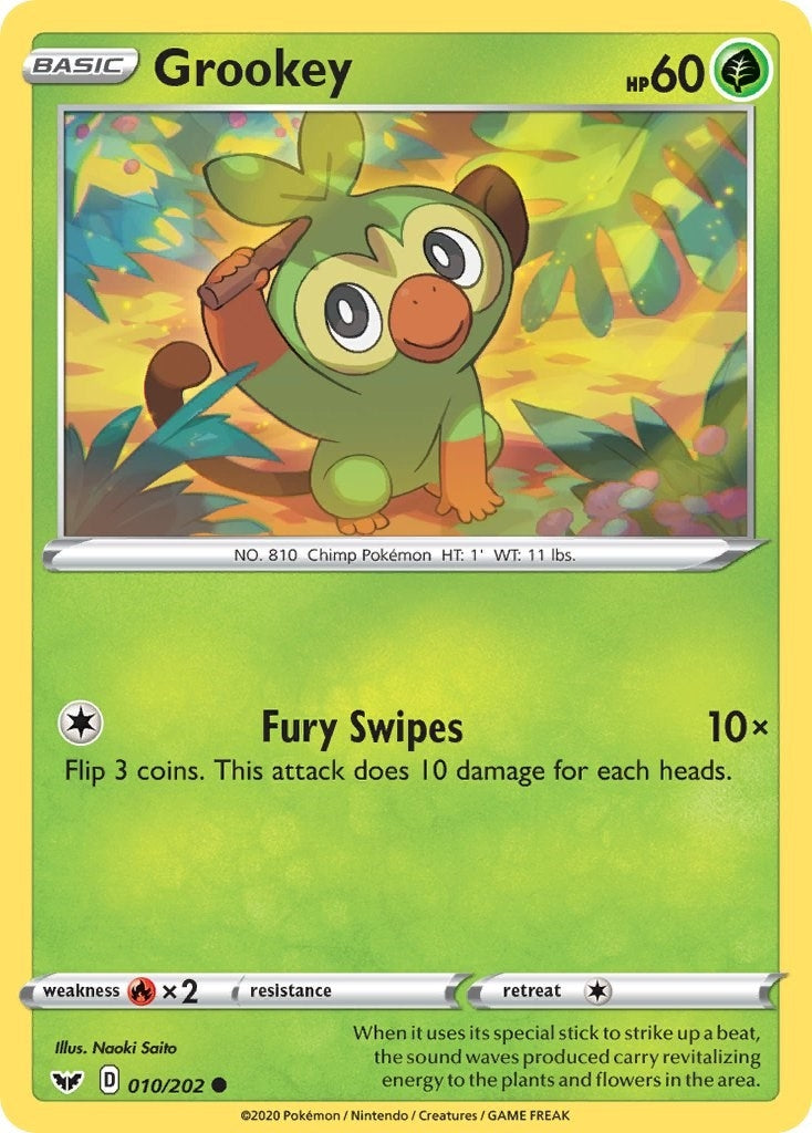 Image for Grookey (010) (010/202) [SWSH01: Sword & Shield Base Set] - Pokemon