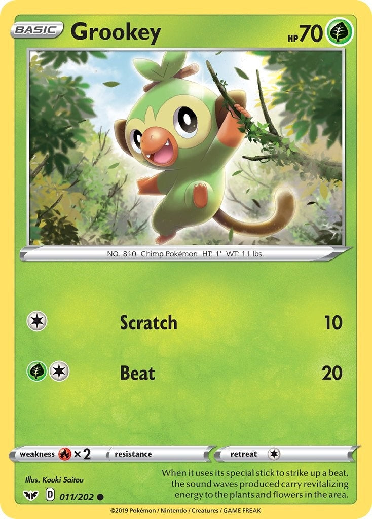 Image for Grookey (011) (011/202) [SWSH01: Sword & Shield Base Set] - Pokemon