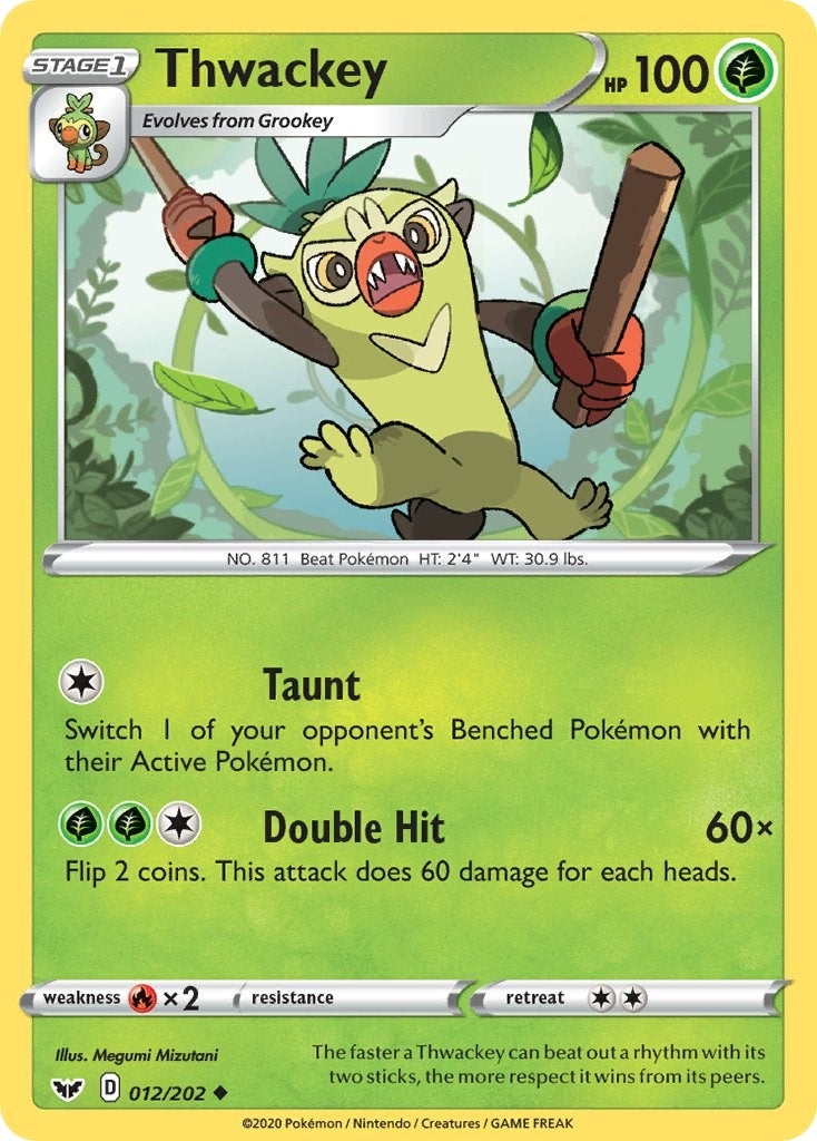 Image for Thwackey (012) (012/202) [SWSH01: Sword & Shield Base Set] - Pokemon
