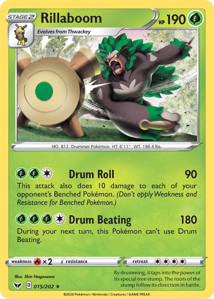 Image for Rillaboom (015) (015/202) [SWSH01: Sword & Shield Base Set] - Pokemon
