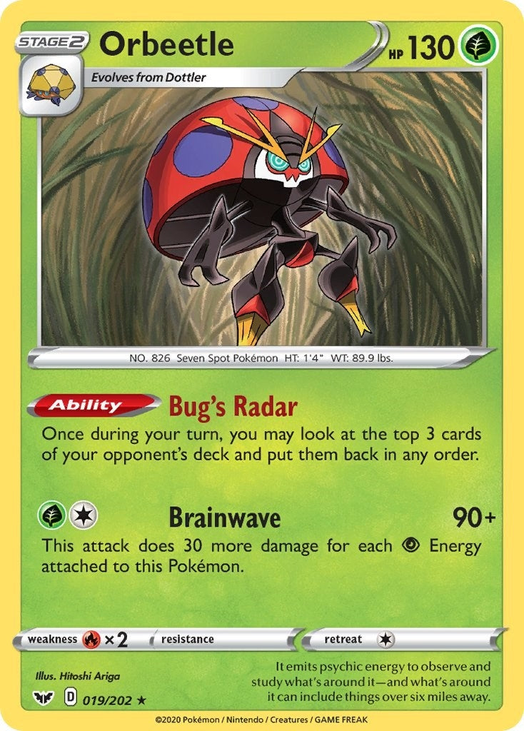Image for Orbeetle (019/202) [SWSH01: Sword & Shield Base Set] - Pokemon