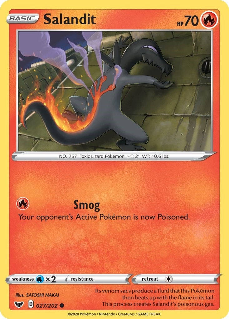 Image for Salandit (027/202) [SWSH01: Sword & Shield Base Set] - Pokemon