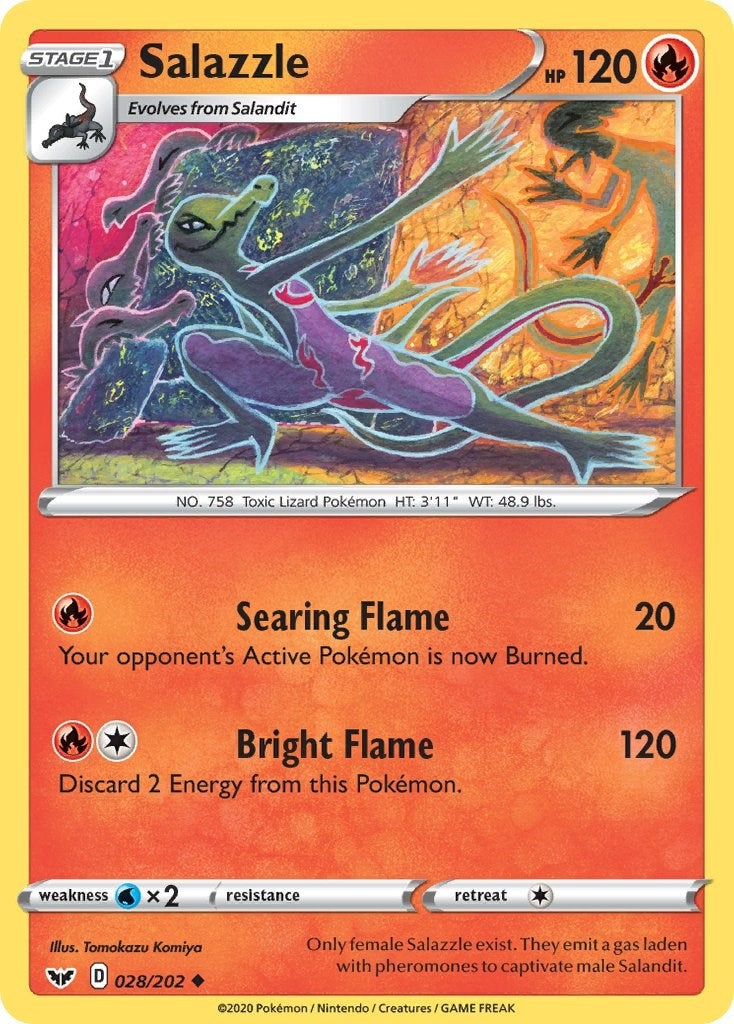 Image for Salazzle (028/202) [SWSH01: Sword & Shield Base Set] - Pokemon