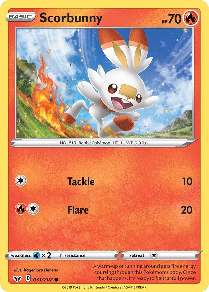 Image for Scorbunny (031) (031/202) [SWSH01: Sword & Shield Base Set] - Pokemon