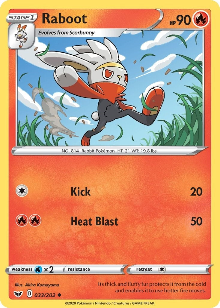 Image for Raboot (033) (033/202) [SWSH01: Sword & Shield Base Set] - Pokemon
