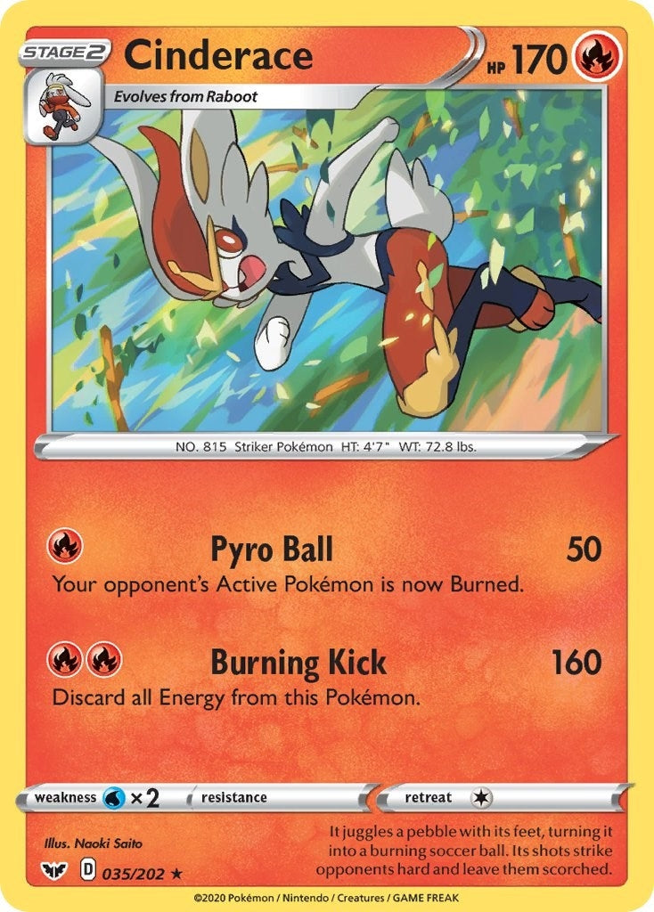 Image for Cinderace (035) (035/202) [SWSH01: Sword & Shield Base Set] - Pokemon