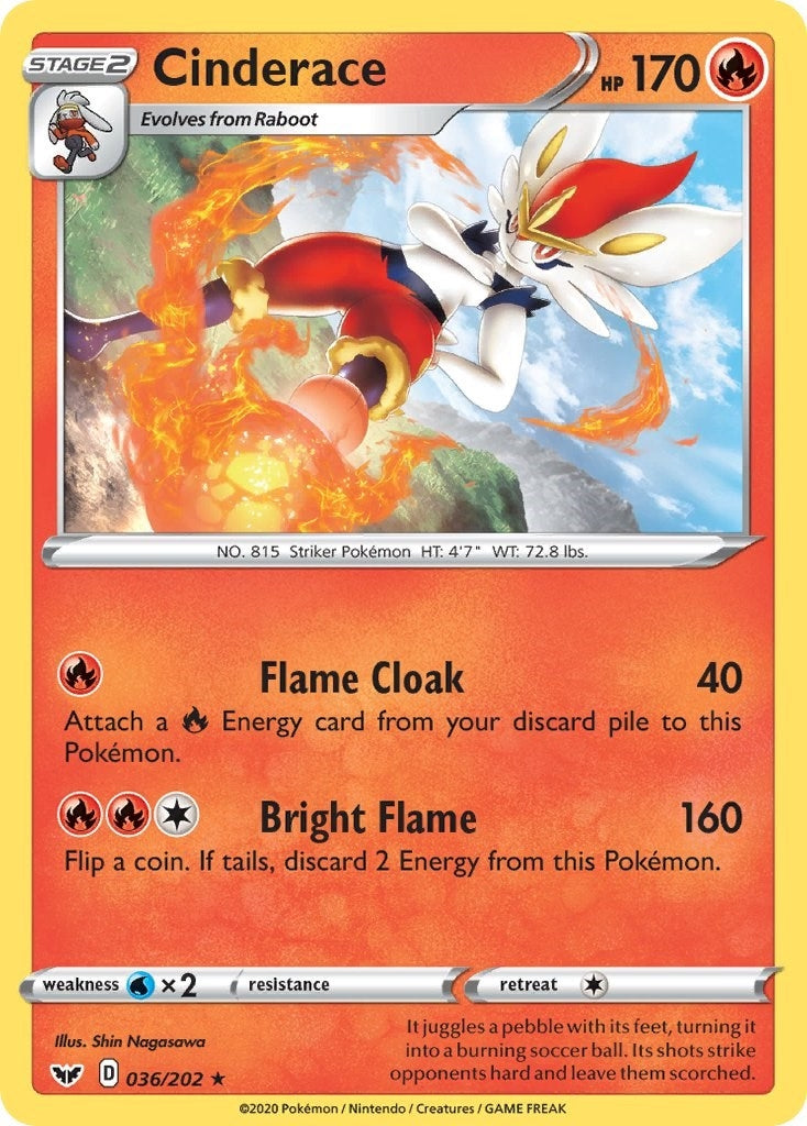 Image for Cinderace (036) (036/202) [SWSH01: Sword & Shield Base Set] - Pokemon