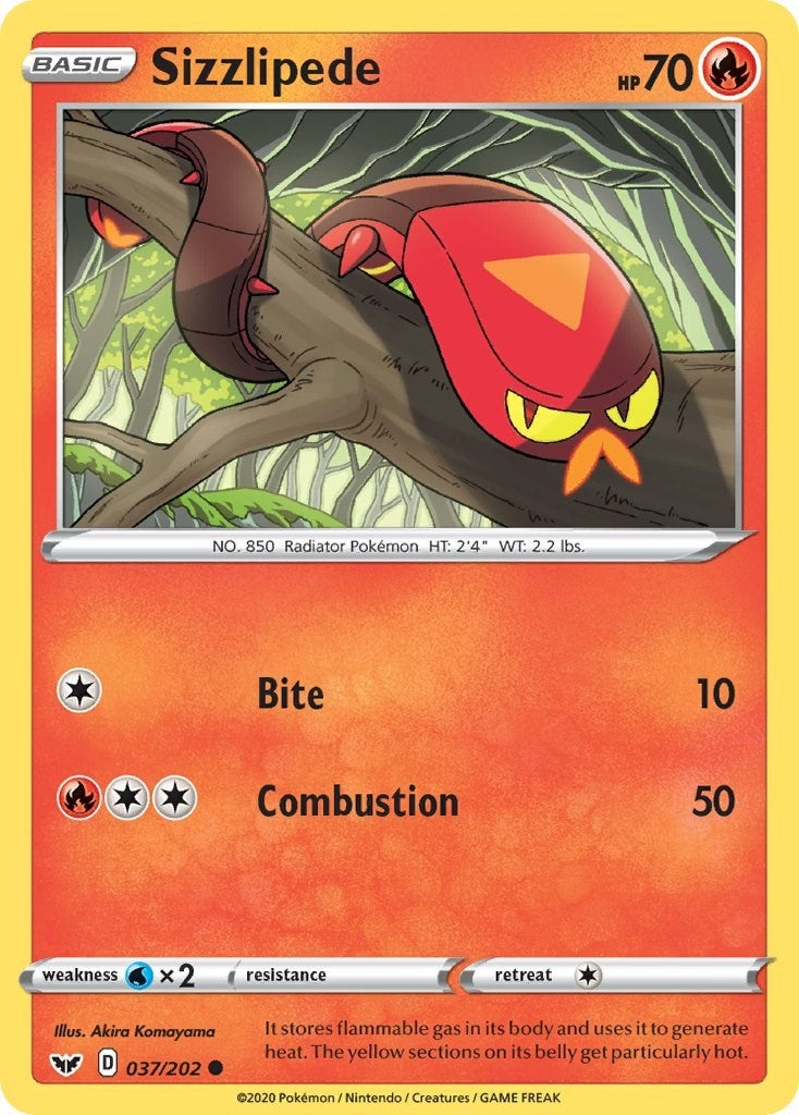 Image for Sizzlipede (037) (037/202) [SWSH01: Sword & Shield Base Set] - Pokemon