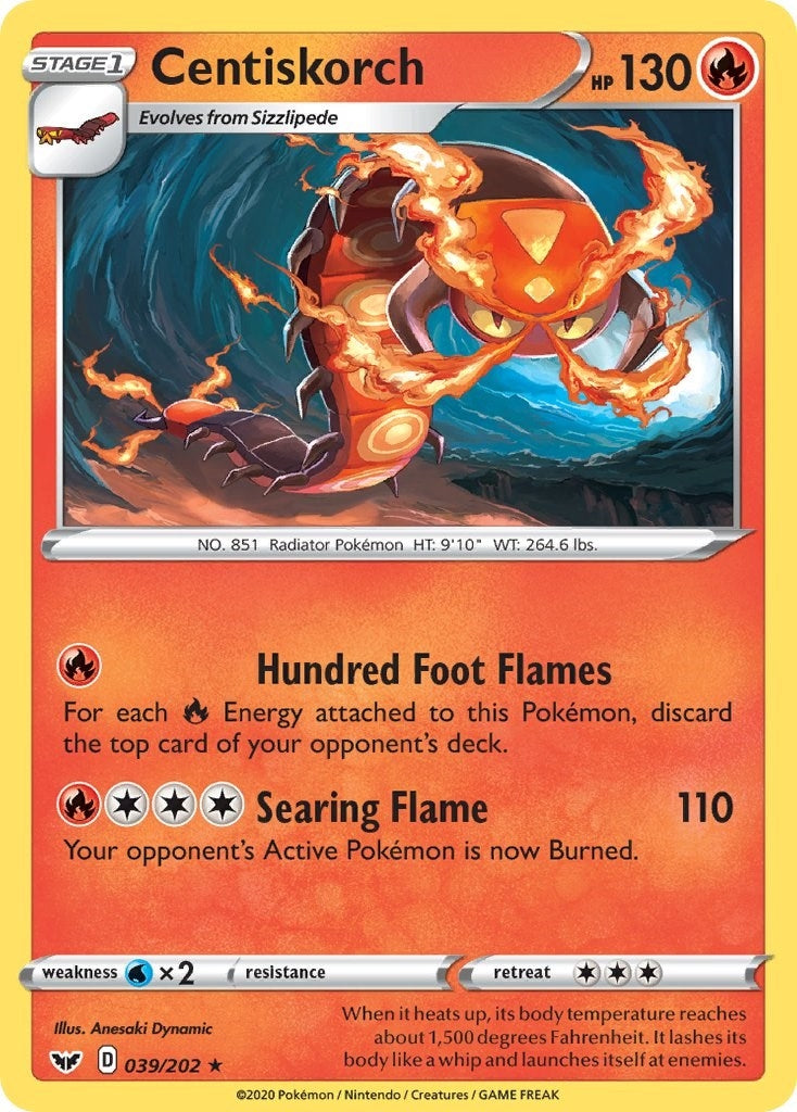 Image for Centiskorch (039/202) [SWSH01: Sword & Shield Base Set] - Pokemon