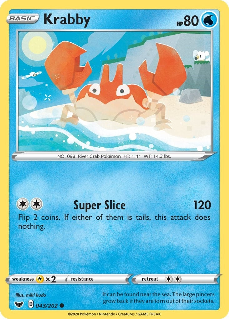 Image for Krabby (043) (043/202) [SWSH01: Sword & Shield Base Set] - Pokemon