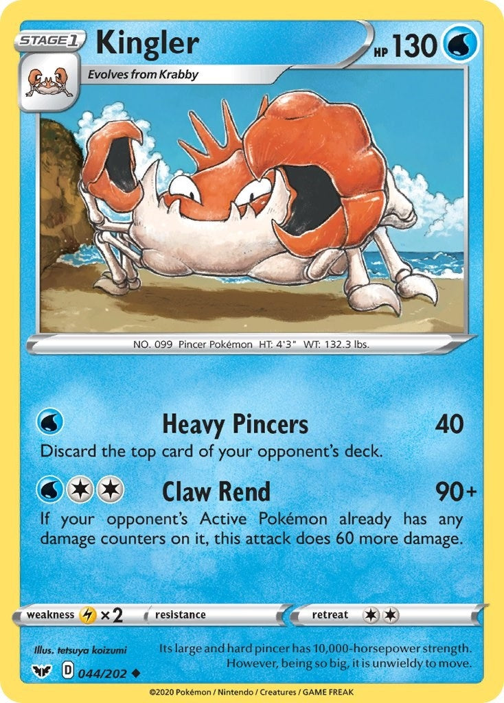Image for Kingler (044/202) [SWSH01: Sword & Shield Base Set] - Pokemon