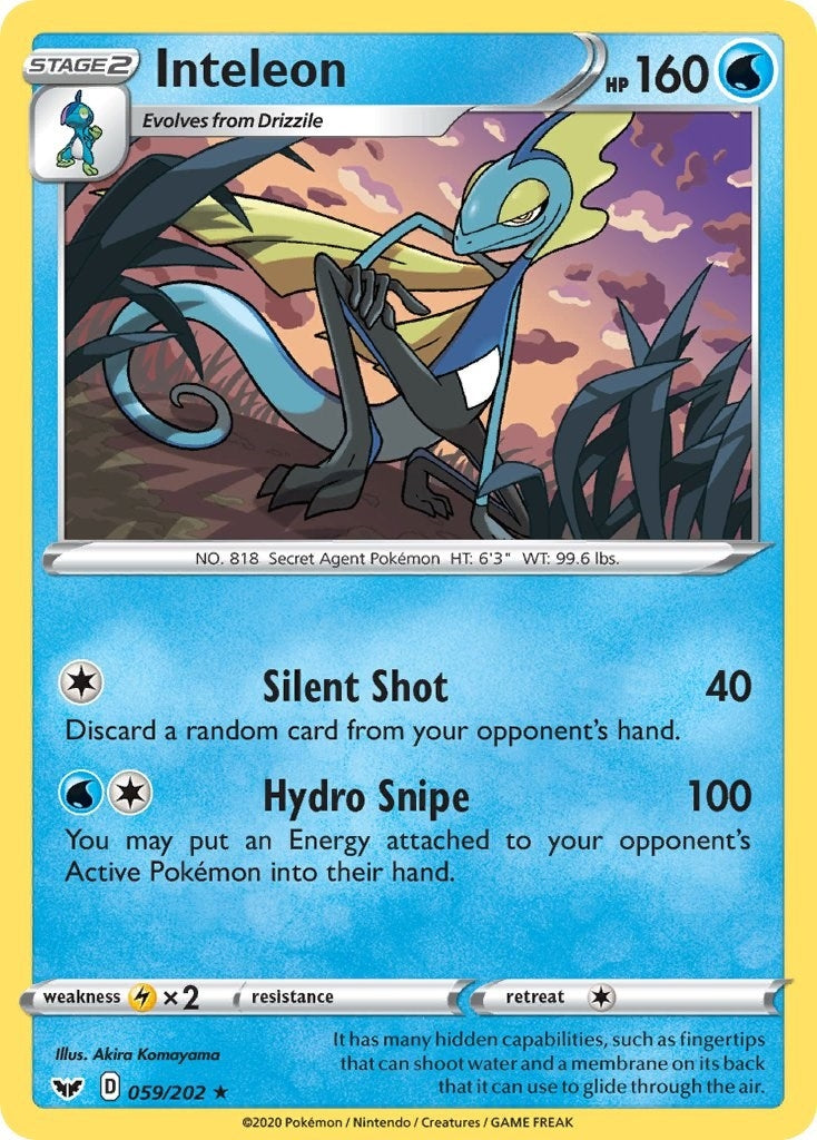 Image for Inteleon (059) (059/202) [SWSH01: Sword & Shield Base Set] - Pokemon