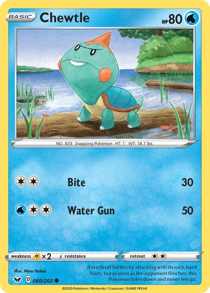 Image for Chewtle (060/202) [SWSH01: Sword & Shield Base Set] - Pokemon