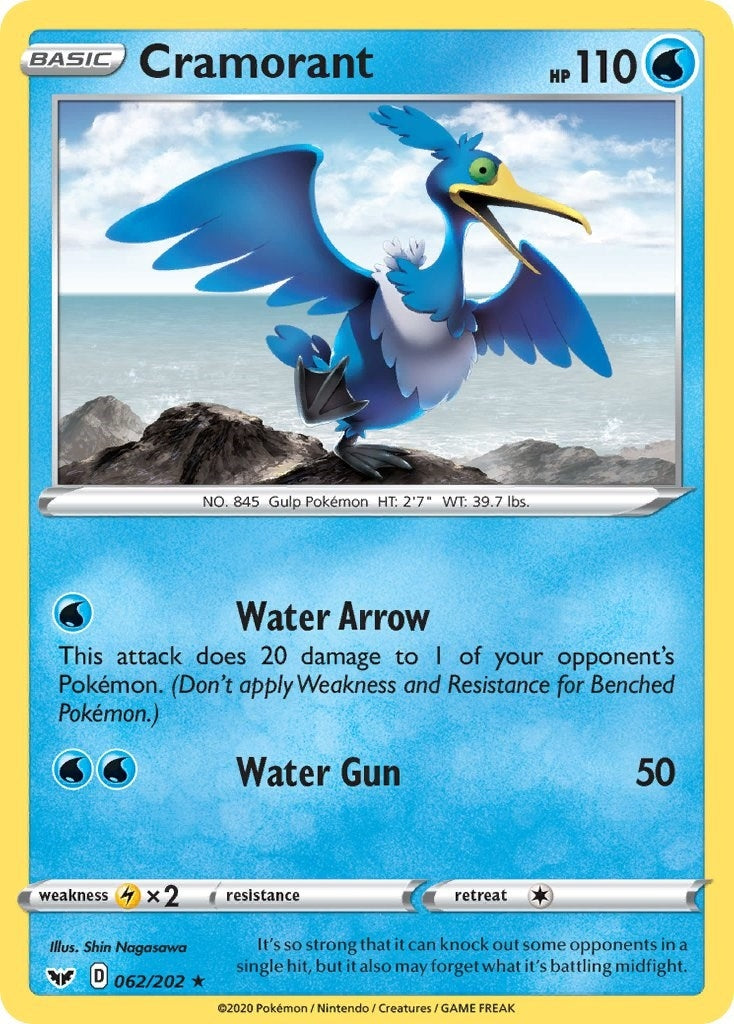 Cramorant (062/202) [SWSH01: Sword & Shield Base Set]