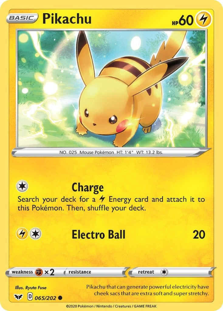 Image for Pikachu (065/202) [SWSH01: Sword & Shield Base Set] - Pokemon